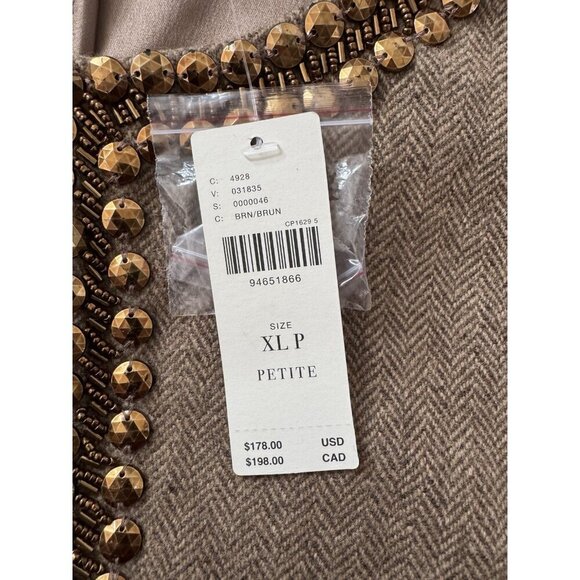 NEW Size XL P - Anthropologie Beaded Keyhole Sleeveless Mini Dress (NWT US$ 178) - Picture 5 of 16